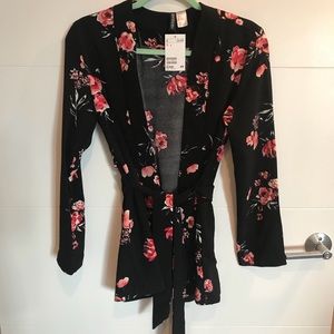 H&M Floral Kimono Blazer